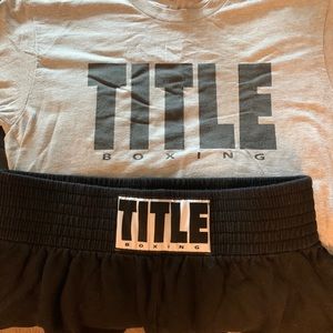 Title Boxing shorts and training tee